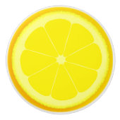 黄色のレモンスライスノブのハンドル セラミックノブ (正面)