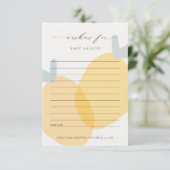 黄色のレモン果実柑橘系の願い赤ちゃんシャワー エンクロージャーカード (スタンド正面)