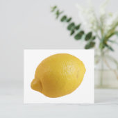 黄色のレモン、明るい新鮮なアイカッチング柑橘類 ポストカード (スタンド正面)