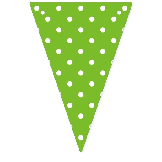 黄色のレモン、緑と白の水玉模様 バンティングフラッグ (第2の旗)