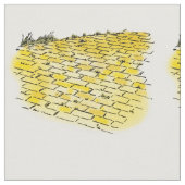 黄色のレンガの道 ファブリック (クローズアップ)