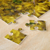 黄色のレンギョウ花オルトン効果 ジグソーパズル (側面)