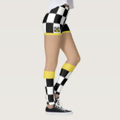 黄色のレースカー: レジ係の旗 レギンス (右)