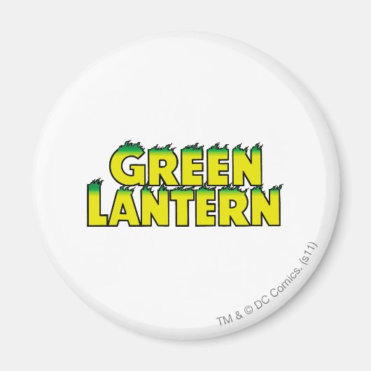 黄色のロゴの炎 マグネット (正面)