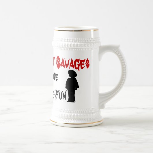 黄色のロットは骨組マグを猛烈に非難します ビールジョッキ (右)