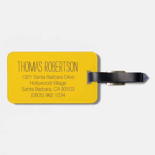 黄色のロングホールトラベラーより睡眠荷物タグ ラゲッジタグ (裏面横)