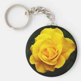 黄色のローズキーチェーン キーホルダー