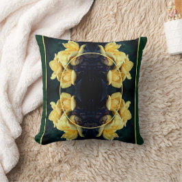 黄色のローズトリオフレーム自分の写真を作成 クッション