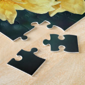 黄色のローズトリオフレーム自分の写真を作成 ジグソーパズル (側面)