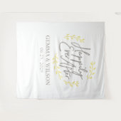 黄色のローレ葉ルのは幸せ結婚に タペストリー (正面(横))