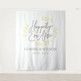 黄色のローレ葉ルのは幸せ結婚に タペストリー