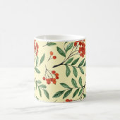 黄色のローワンの水の色シームレスなパターン コーヒーマグカップ (中央)