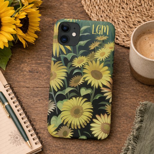 黄色のワイルドフラワーの水彩画フィールド Case-Mate iPhoneケース