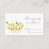 黄色のワイルドフラワーキャンディゲームの数を推測 エンクロージャーカード (正面)