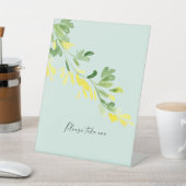 黄色のワイルドフラワーミントをお持ちください 台座サイン (インサイチュ)