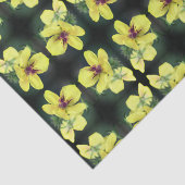 黄色のワイルドフラワー抽象芸術パターンの切り離し 薄葉紙 (詳細)