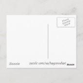 黄色のワトル先住民オーストラリアのフラワーアート ポストカード (裏面)