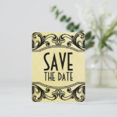 黄色のヴィンテージの渦巻き状はがきの保存 案内ポストカード (スタンド正面)