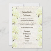 黄色のヴィンテージ結婚フローラの招待 招待状 (正面)