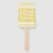 黄色の一時停止祈クリスチャンを進める ハンドファン (裏面)