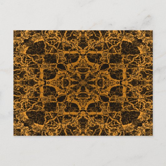 黄色の万華鏡のように千変万化するパターンパターン ポストカード (正面)
