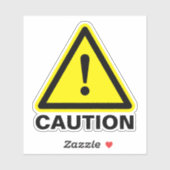 黄色の三角形の注意標識ビニールシール シール (シート)