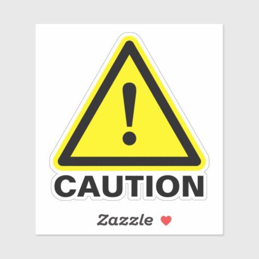 黄色の三角形の注意標識ビニールシール シール (シート)