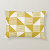 黄色の三角形：線形シームレスパターン。 アクセントクッション (裏面)