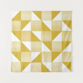 黄色の三角形:線形シームレスパターン。 タペストリー (正面)