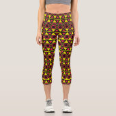 黄色の三角形（赤） カプリレギンス (正面)