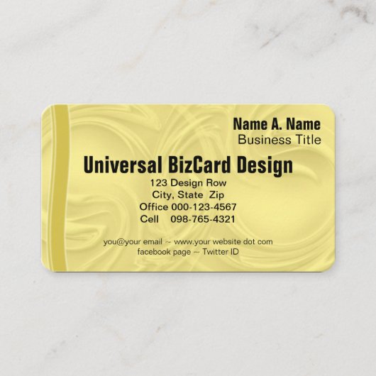黄色の上にカール 名刺 (正面)