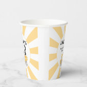 黄色の下に建築男の子の誕生日紙カップ 紙コップ (右)