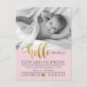 黄色の世界ベビー写真家が新たに発表 ポストカード (正面)