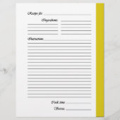 黄色の両面レシピページ (正面)