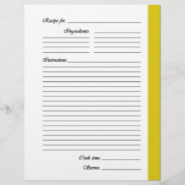黄色の両面レシピページ