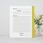 黄色の両面レシピページ (スタンド正面)