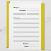 黄色の両面レシピページ (正面/裏面)