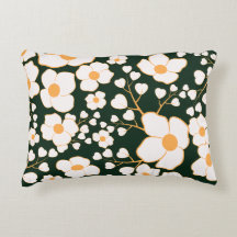 黄色の中央に白い花と緑の背景