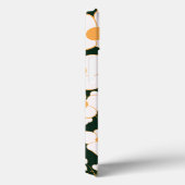 黄色の中央に白い花と緑の背景 Case-Mate iPhoneケース (裏面 / 右)