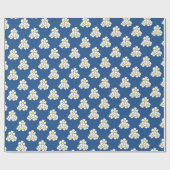 黄色の中央デイジーのラッピング紙 ラッピングペーパー (フラット)