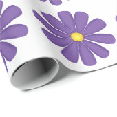 黄色の中心を持つ子犬の花 ラッピングペーパー (ロールコーナー)