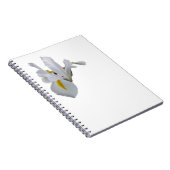 黄色の中心を持つ白い虹彩 ノートブック (右側)