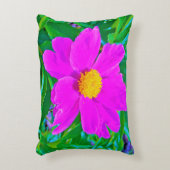 黄色の中心を持つ鮮やかな紫外線牡丹 アクセントクッション (正面(垂直))