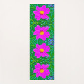 黄色の中心を持つ鮮やかな紫外線牡丹 ヨガマット (正面)