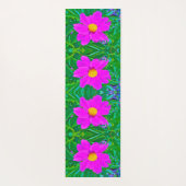 黄色の中心を持つ鮮やかな紫外線牡丹 ヨガマット (裏面)