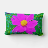 黄色の中心を持つ鮮やかな紫外線牡丹 ランバークッション (裏面)