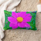 黄色の中心を持つ鮮やかな紫外線牡丹 ランバークッション (ブランケット)