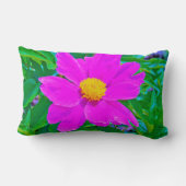黄色の中心を持つ鮮やかな紫外線牡丹 ランバークッション (裏面)