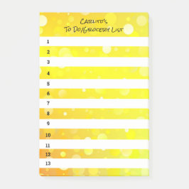 黄色の丸の黒いポストイットのメモ ポストイット