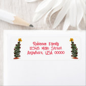 黄色の乾燥プレス花クリスマスツリー ラベル (インサイチュ)